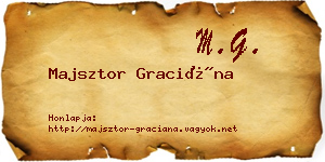 Majsztor Graciána névjegykártya